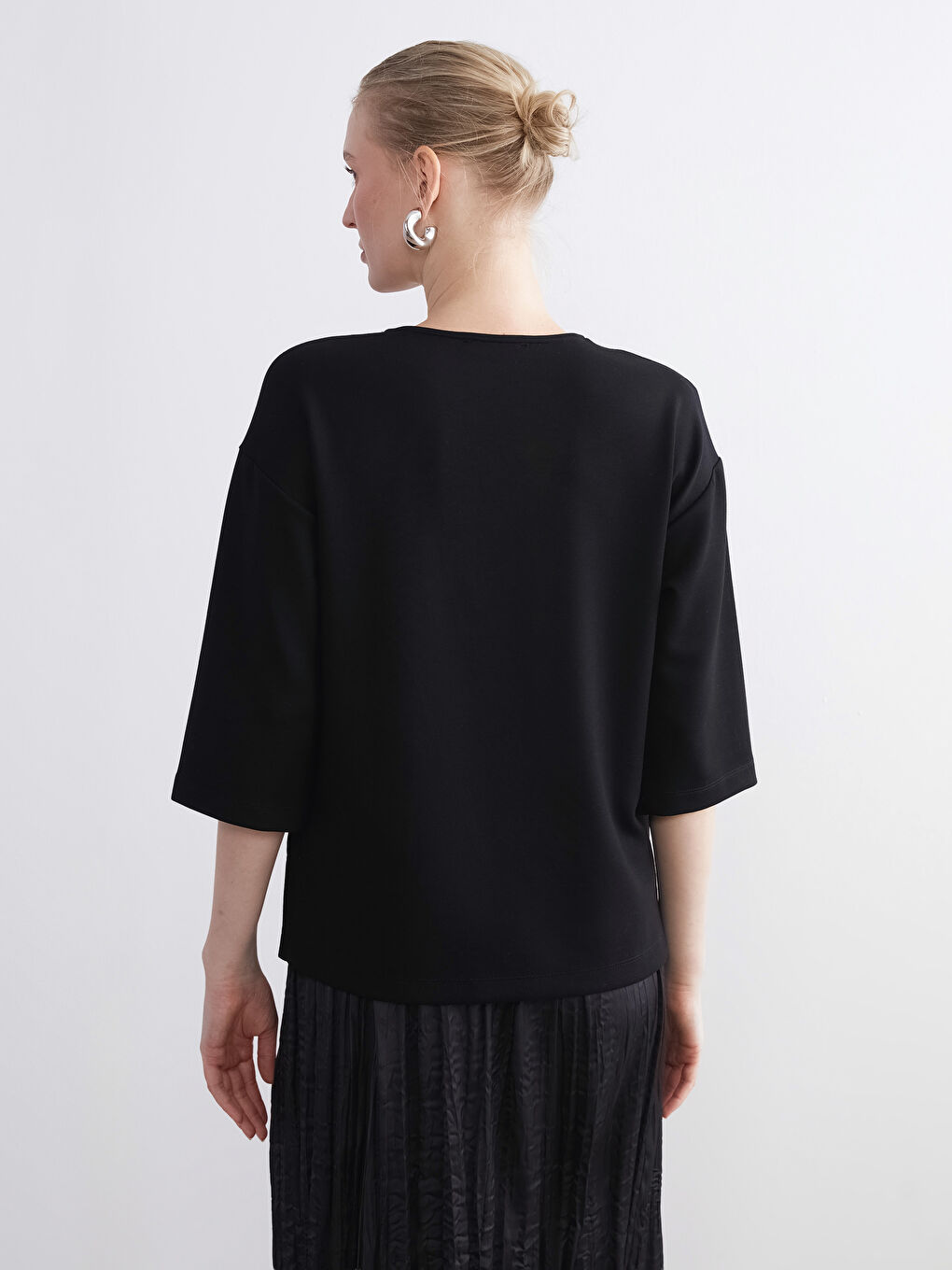 Notch Neck Blouse-3