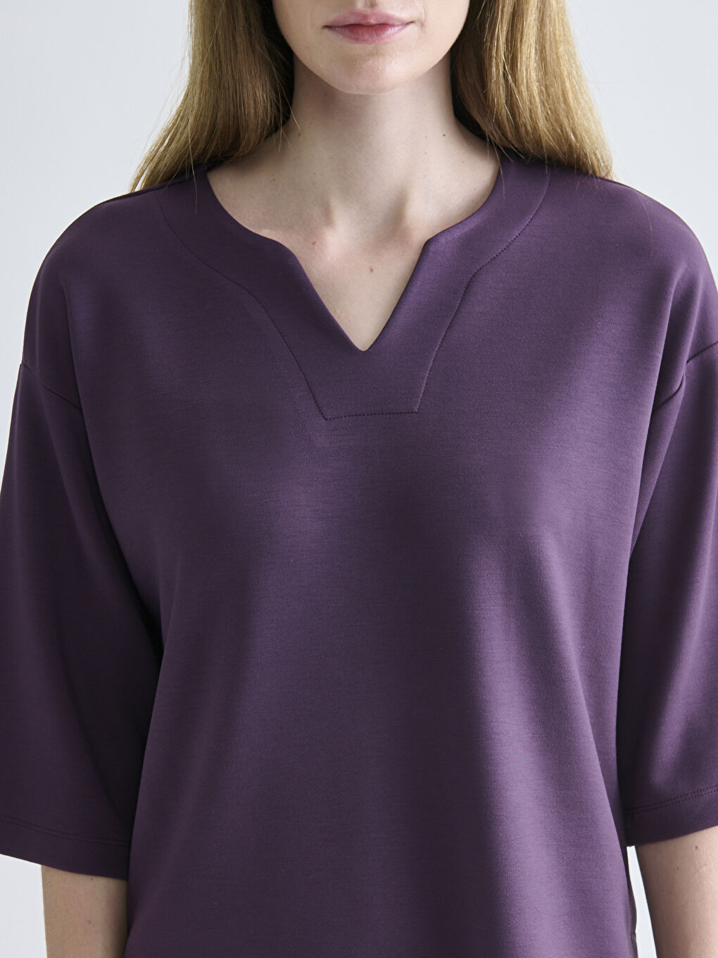 Notch Neck Blouse-7