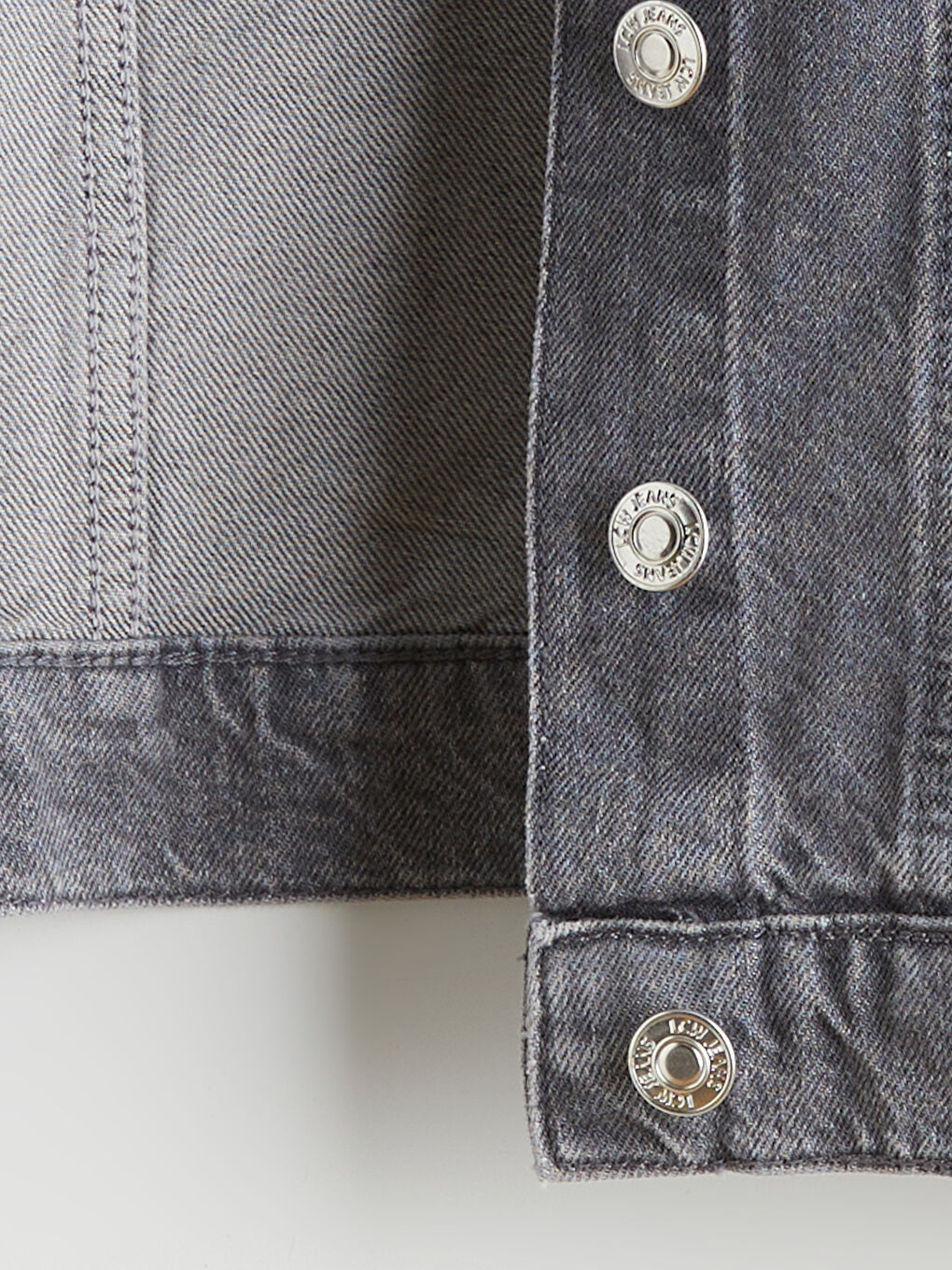 Gri Taşlı Kız Çocuk Jean Ceket-3