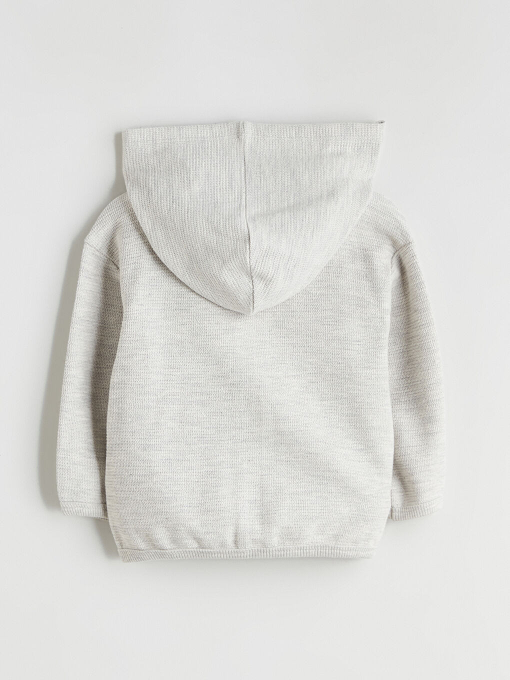 Beyaz Erkek Bebek Fermuarlı Sweatshirt-1