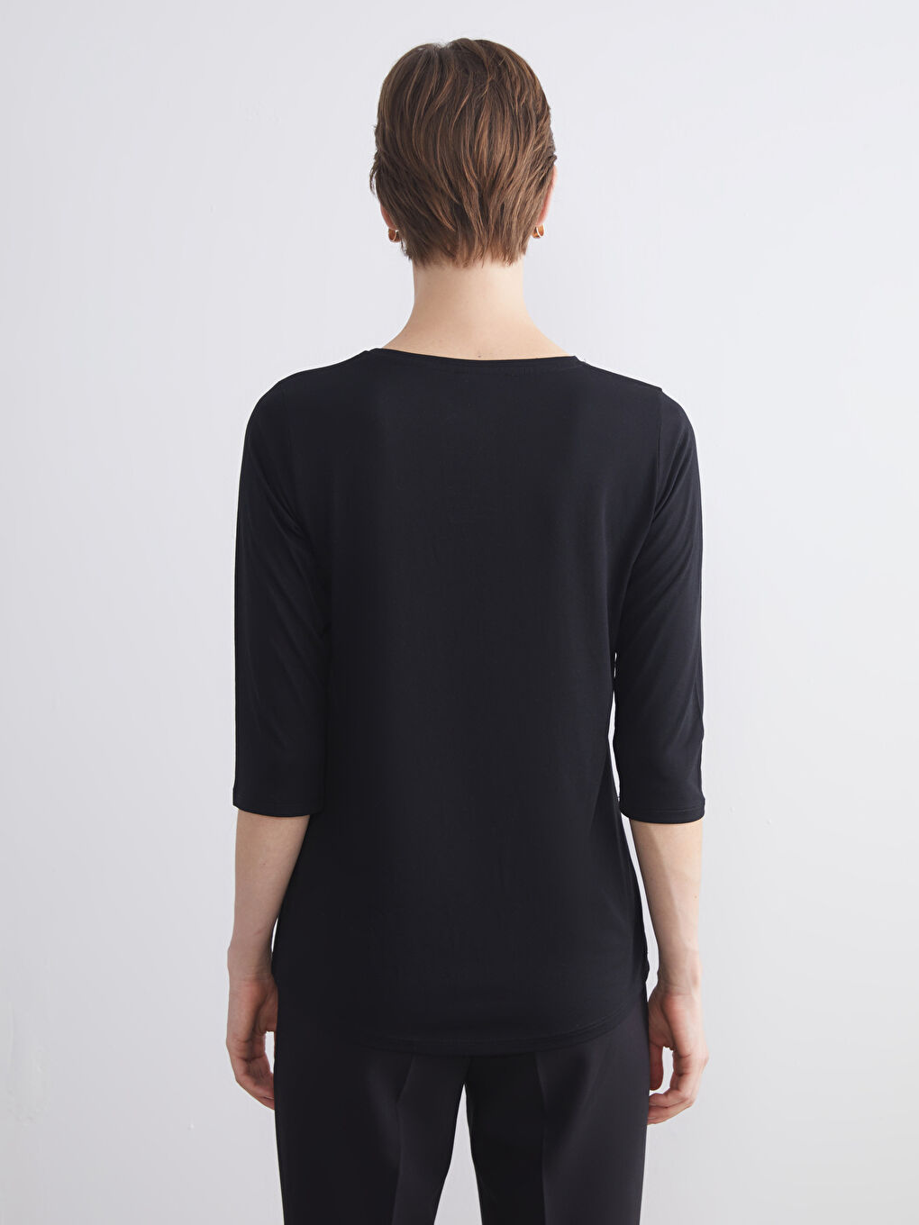 Crew Neck Beaded Embellished Women's T-Shirt-3