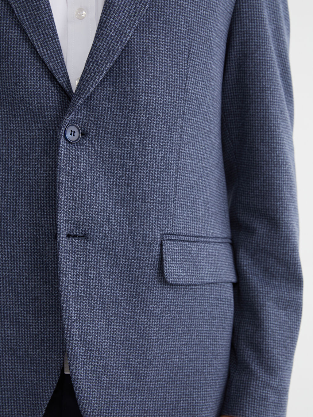 Lacivert Dar Kalıp Erkek Blazer Ceket-2