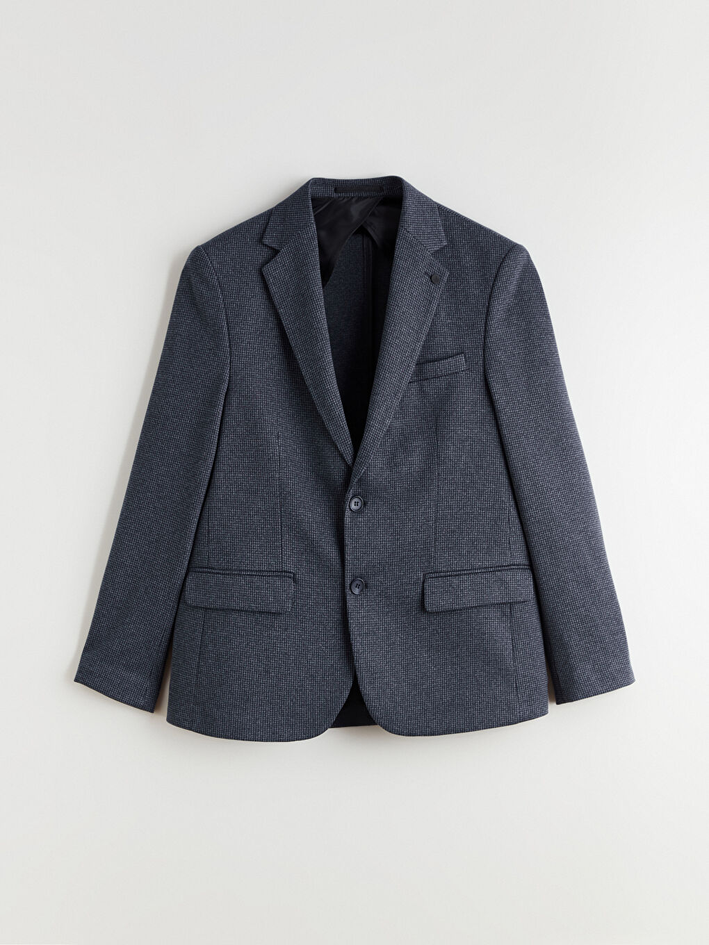 Lacivert Dar Kalıp Erkek Blazer Ceket-4