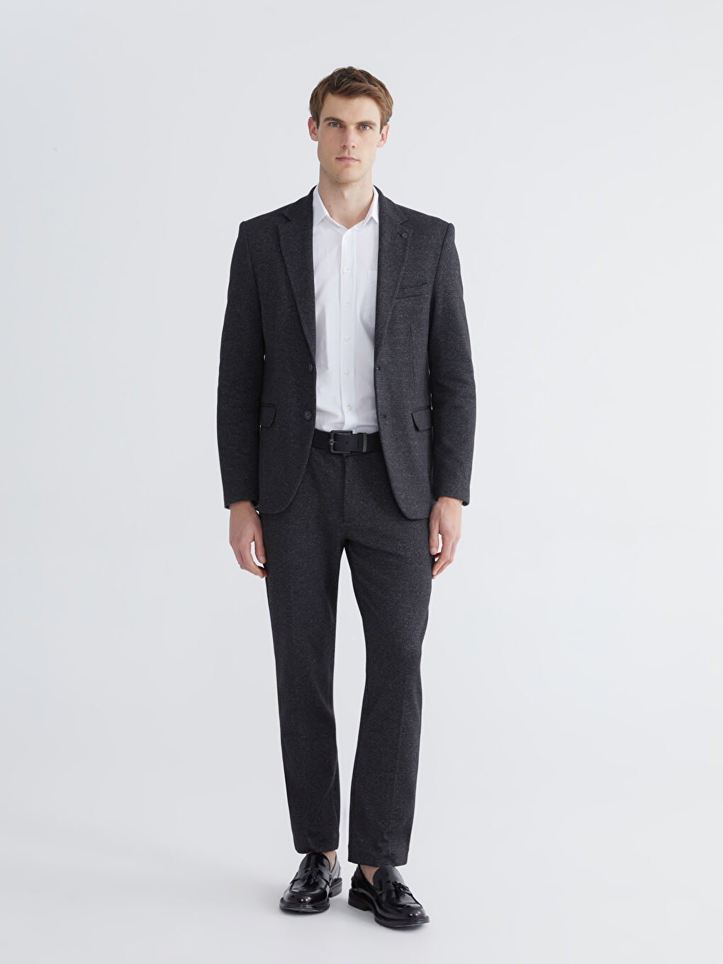 Siyah Standart Kalıp Erkek Blazer Ceket-1