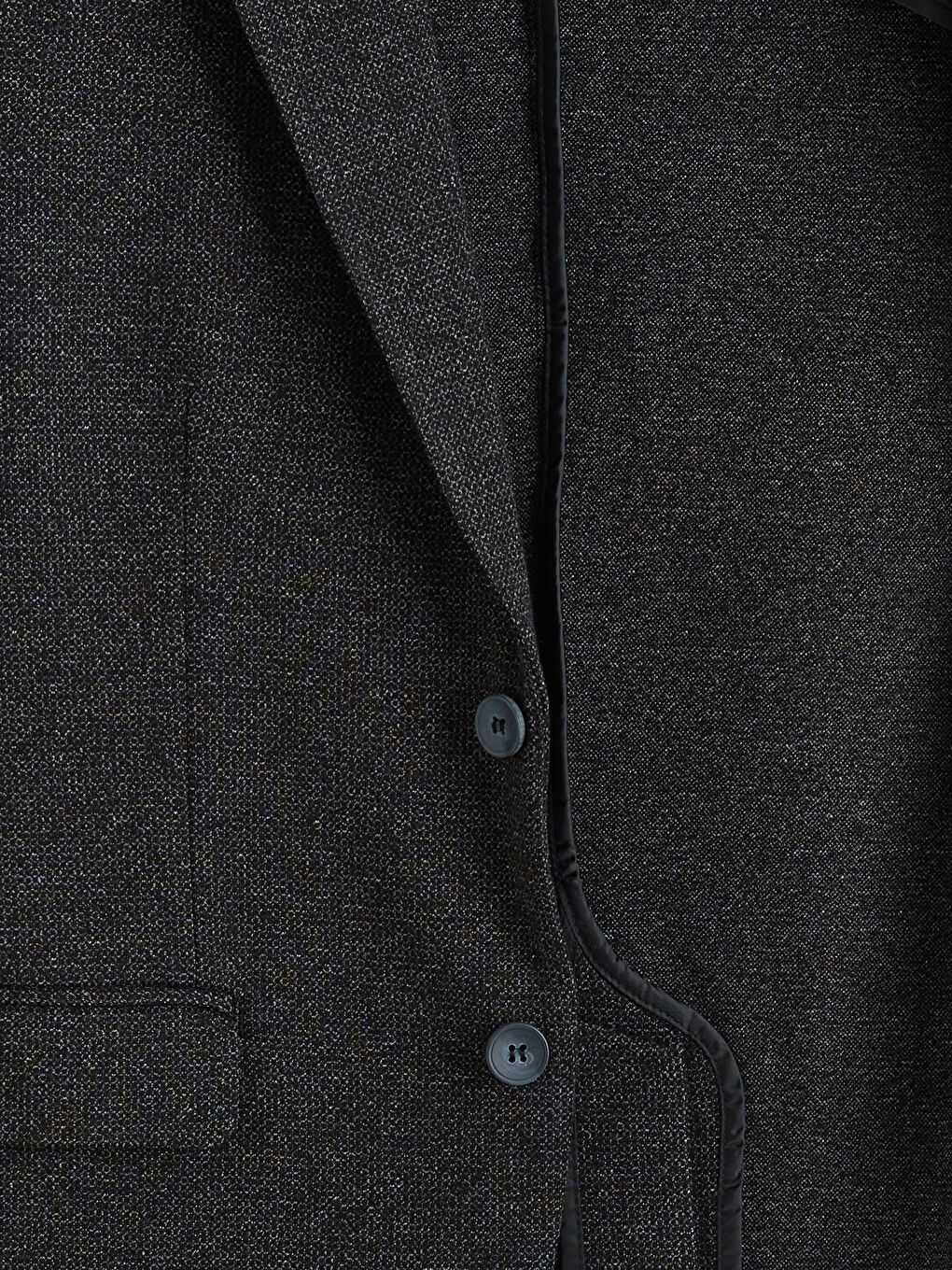 Siyah Standart Kalıp Erkek Blazer Ceket-5