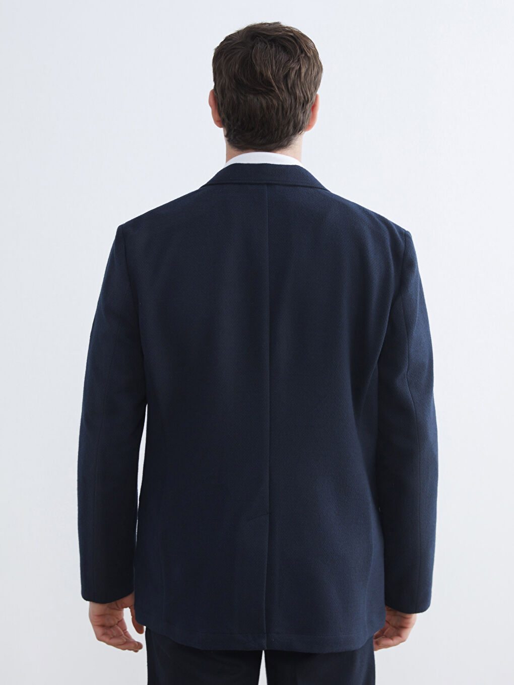Lacivert Standart Kalıp Erkek Blazer Ceket-3
