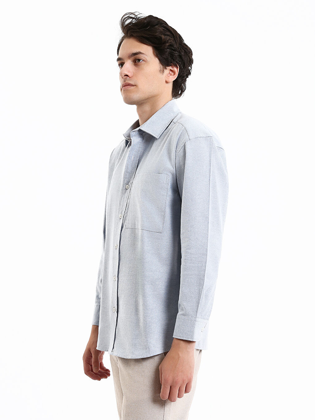 Chemise à Manches Longues Coupe Décontractée pour Hommes-3