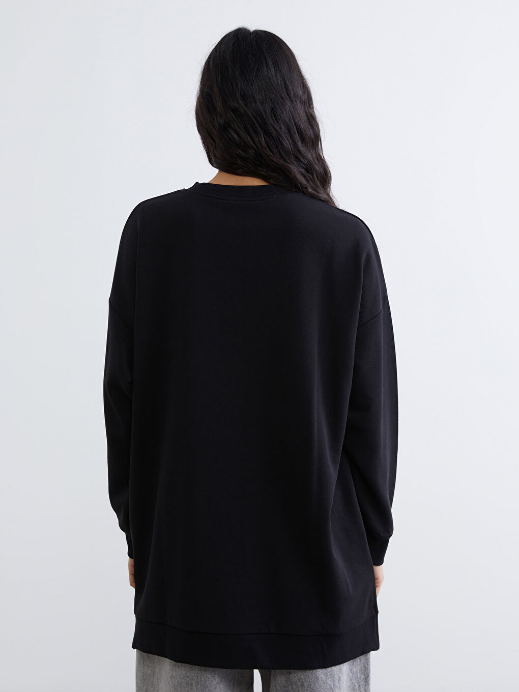 Žena CRNA Duga dukserica-3