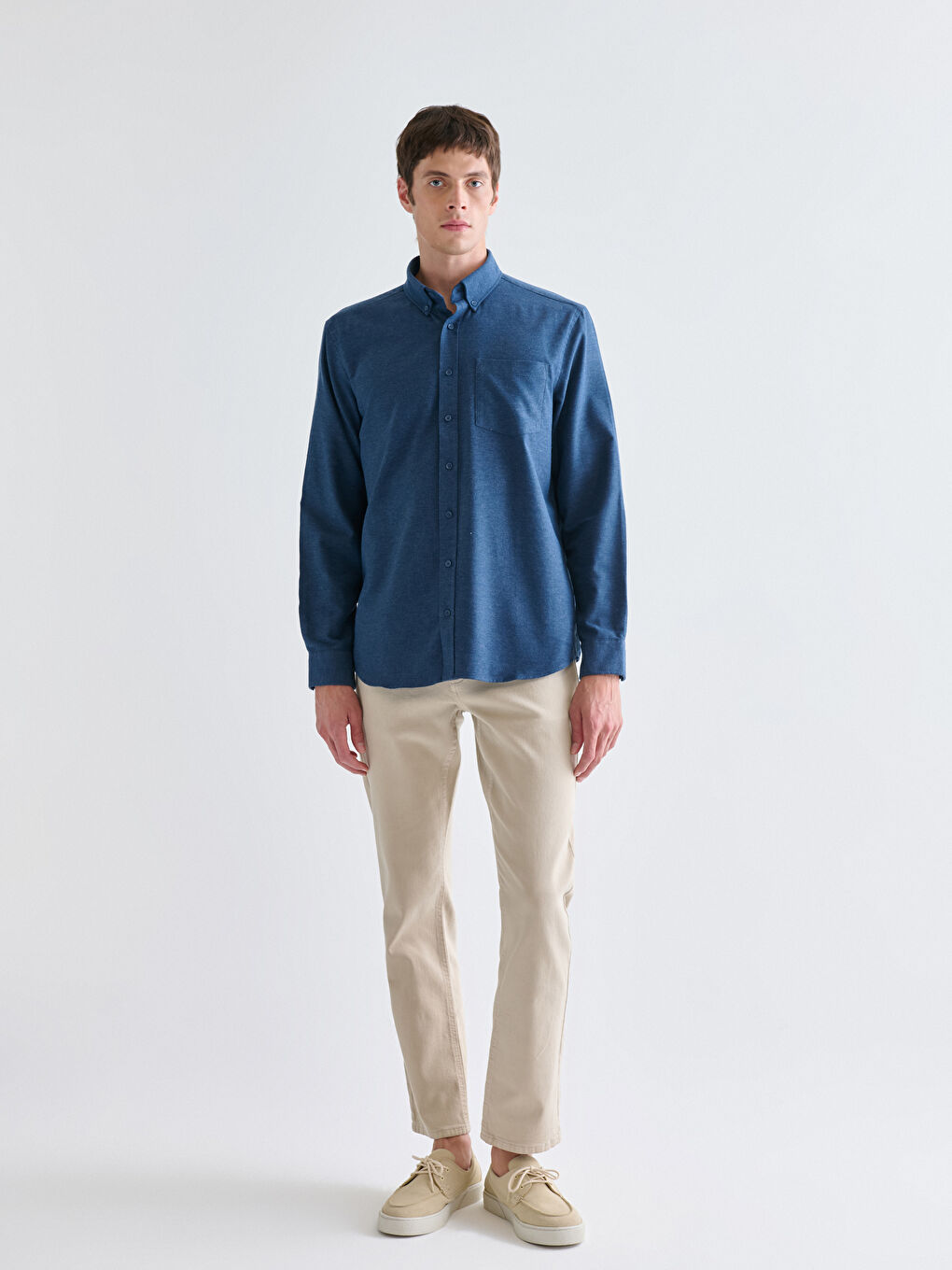 Regular Fit Long Sleeve Men's Lumberjack Shirt-1