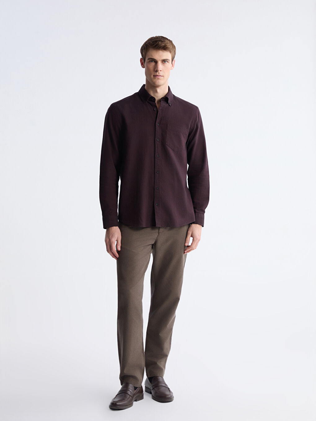 کراس قۆڵ درێژ ئاسایی بۆ پیاوان فڵانێل لەمبەرچاک-1