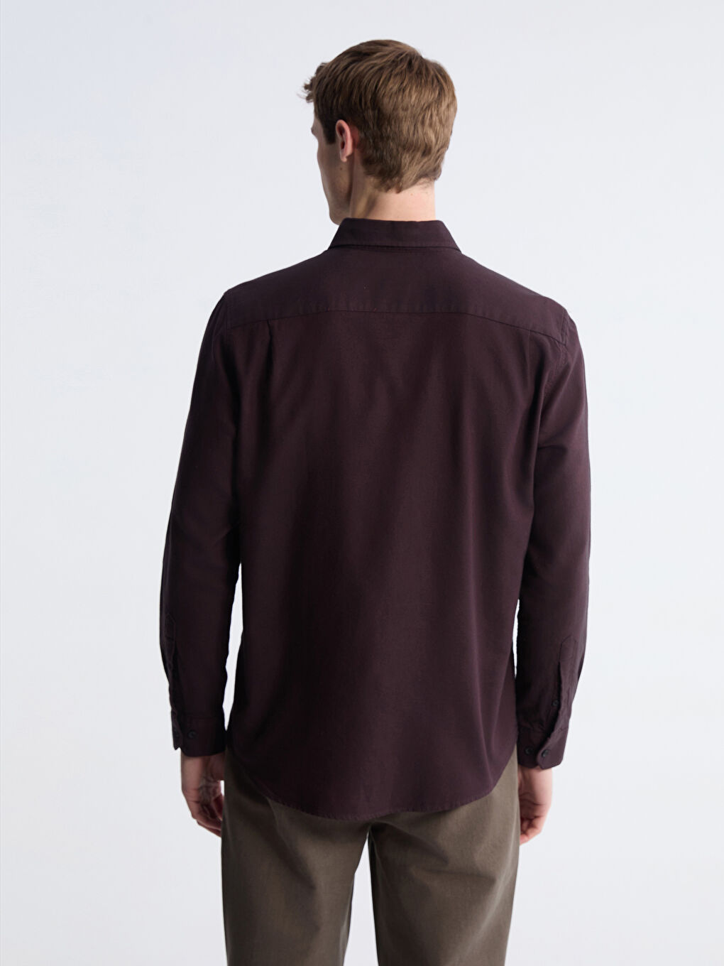 کراس قۆڵ درێژ ئاسایی بۆ پیاوان فڵانێل لەمبەرچاک-3