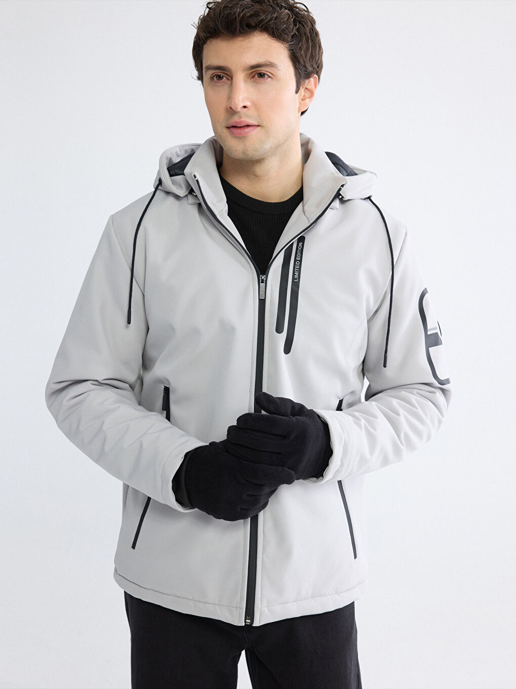 Мужские перчатки с эластичными манжетами