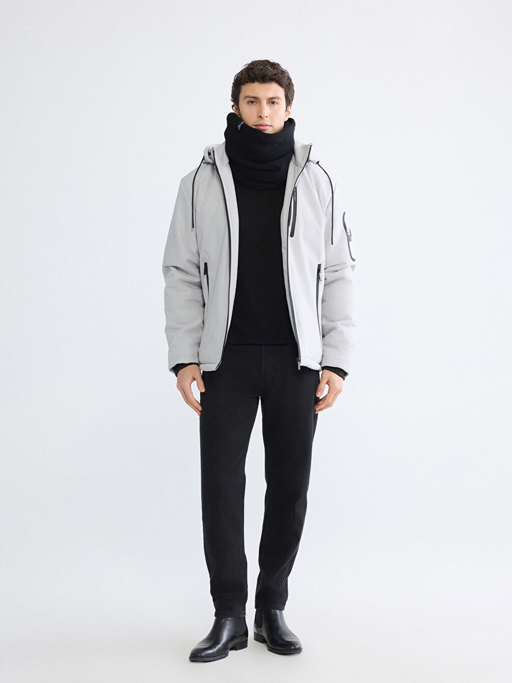 Простий шарф-труба для чоловіків