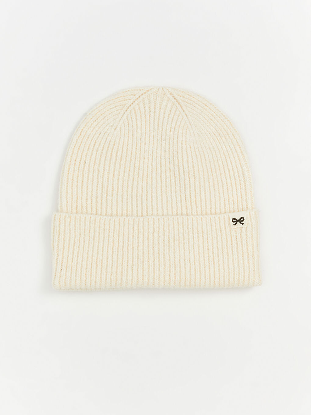 Bej Fiyonk Nakışlı Kadın Triko Bere