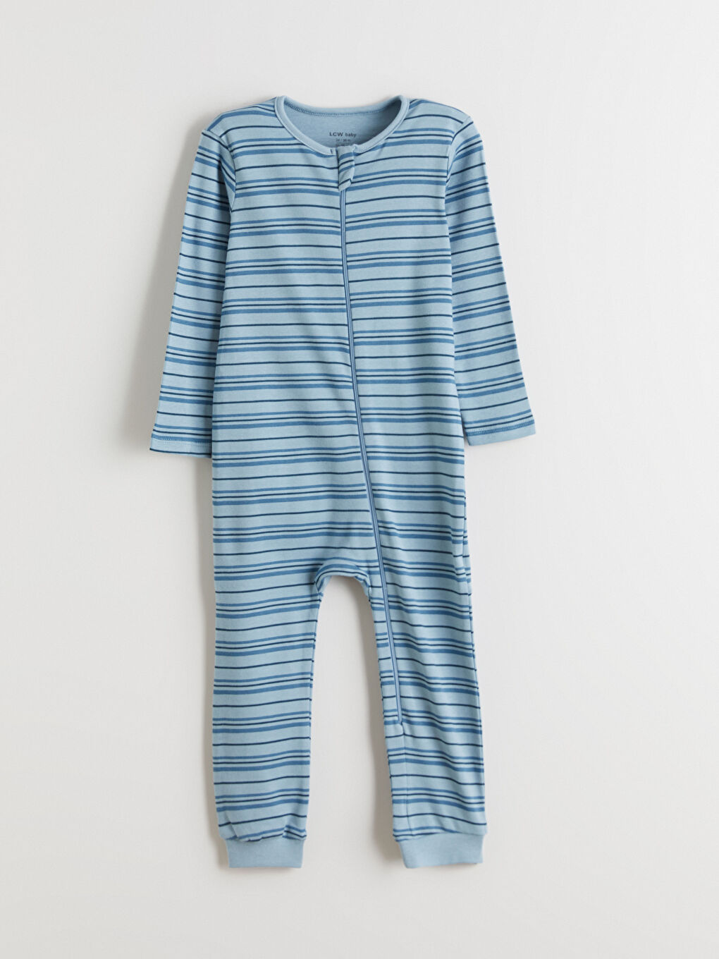 Crew Neck Striped Baby Boys' Jumpsuit