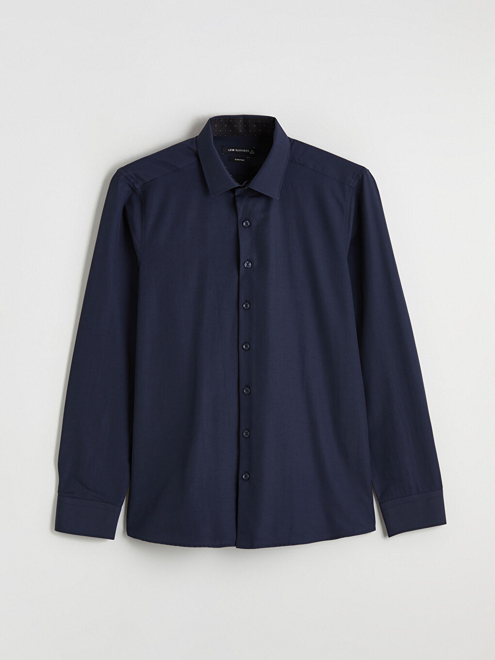 Slim Fit Long Sleeve Poplin Men's Shirt-4