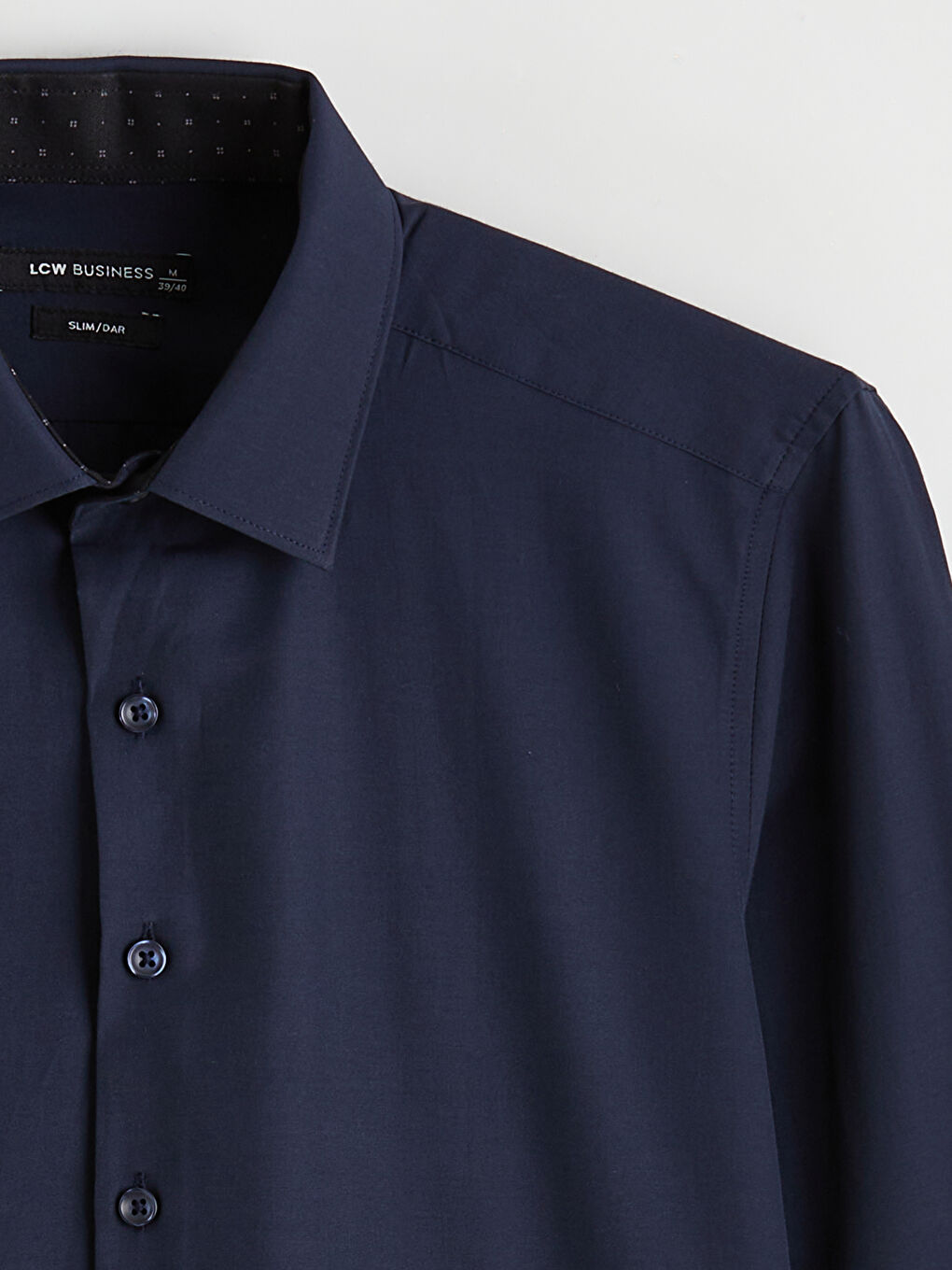 Slim Fit Long Sleeve Poplin Men's Shirt-5