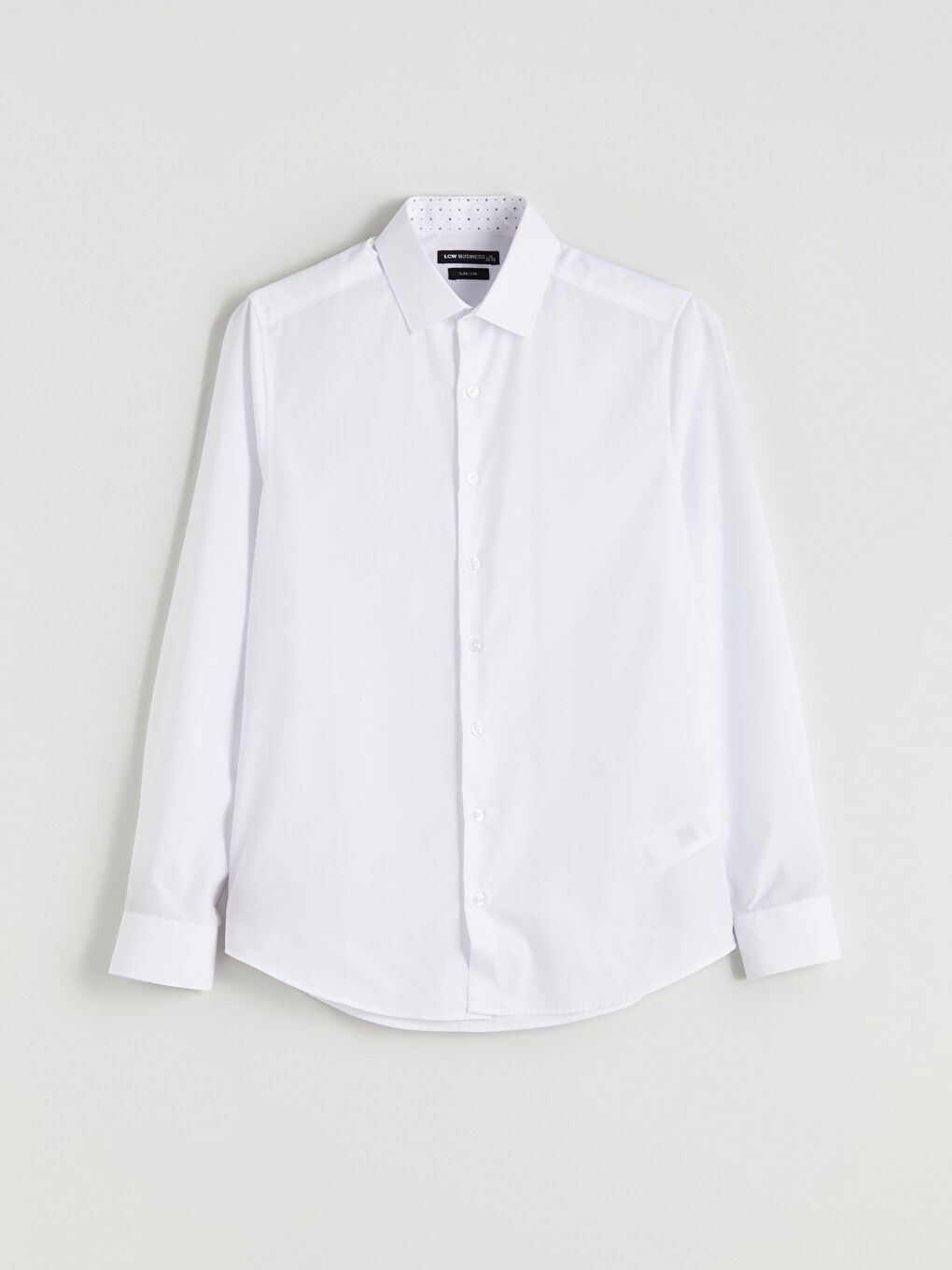 Slim Fit Long Sleeve Poplin Men's Shirt-4