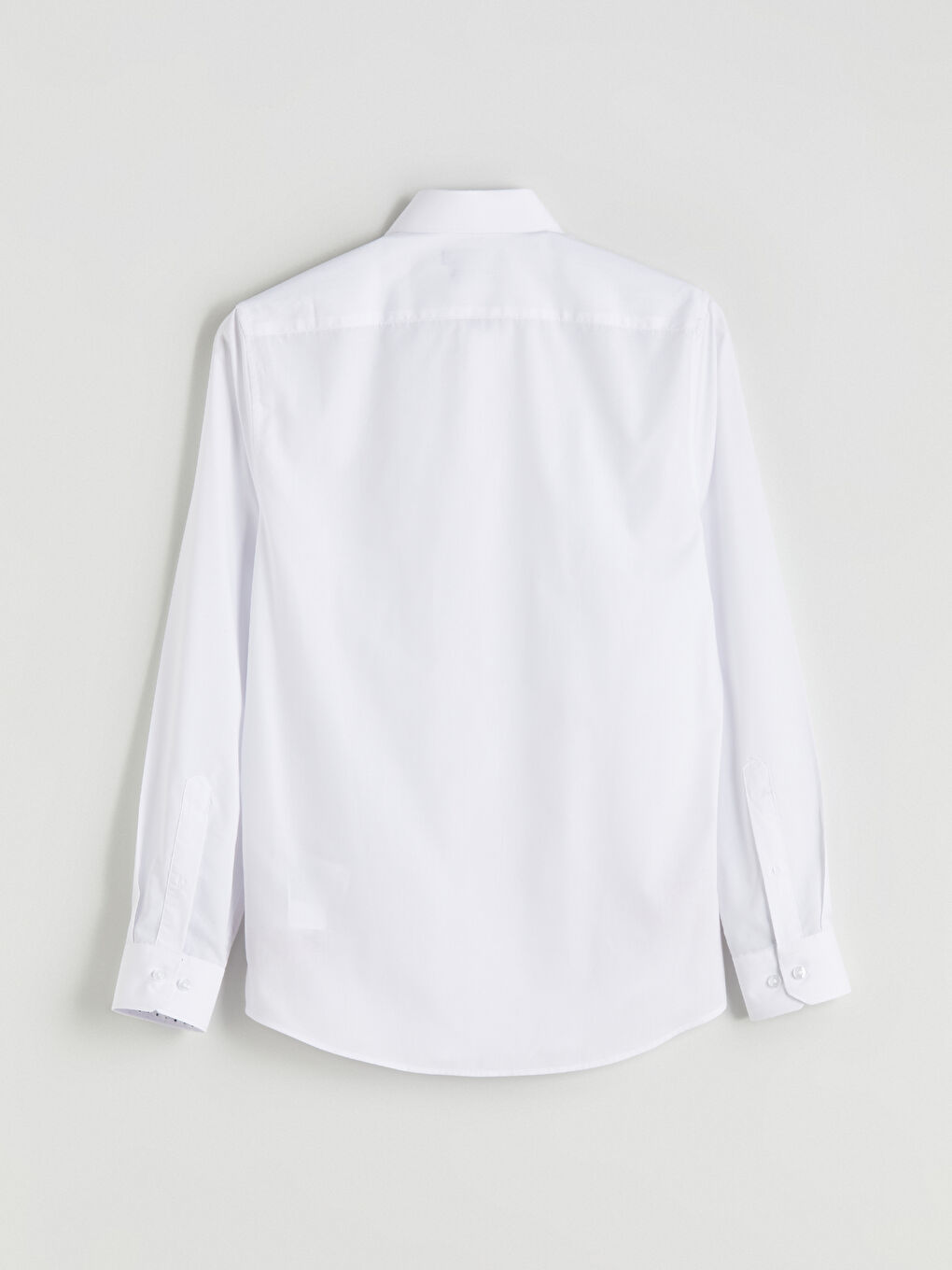Slim Fit Long Sleeve Poplin Men's Shirt-5