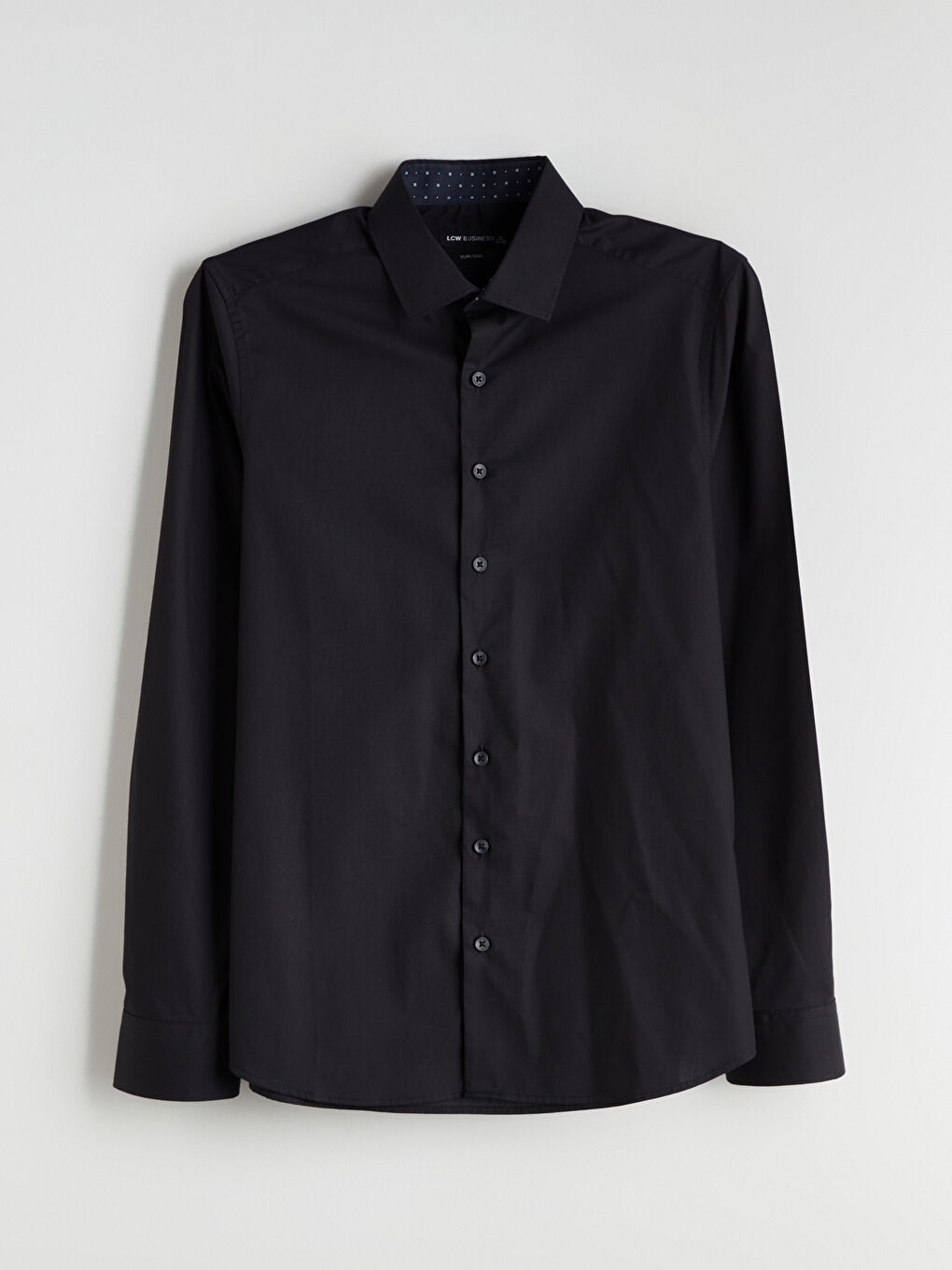 Slim Fit Long Sleeve Poplin Men's Shirt-4