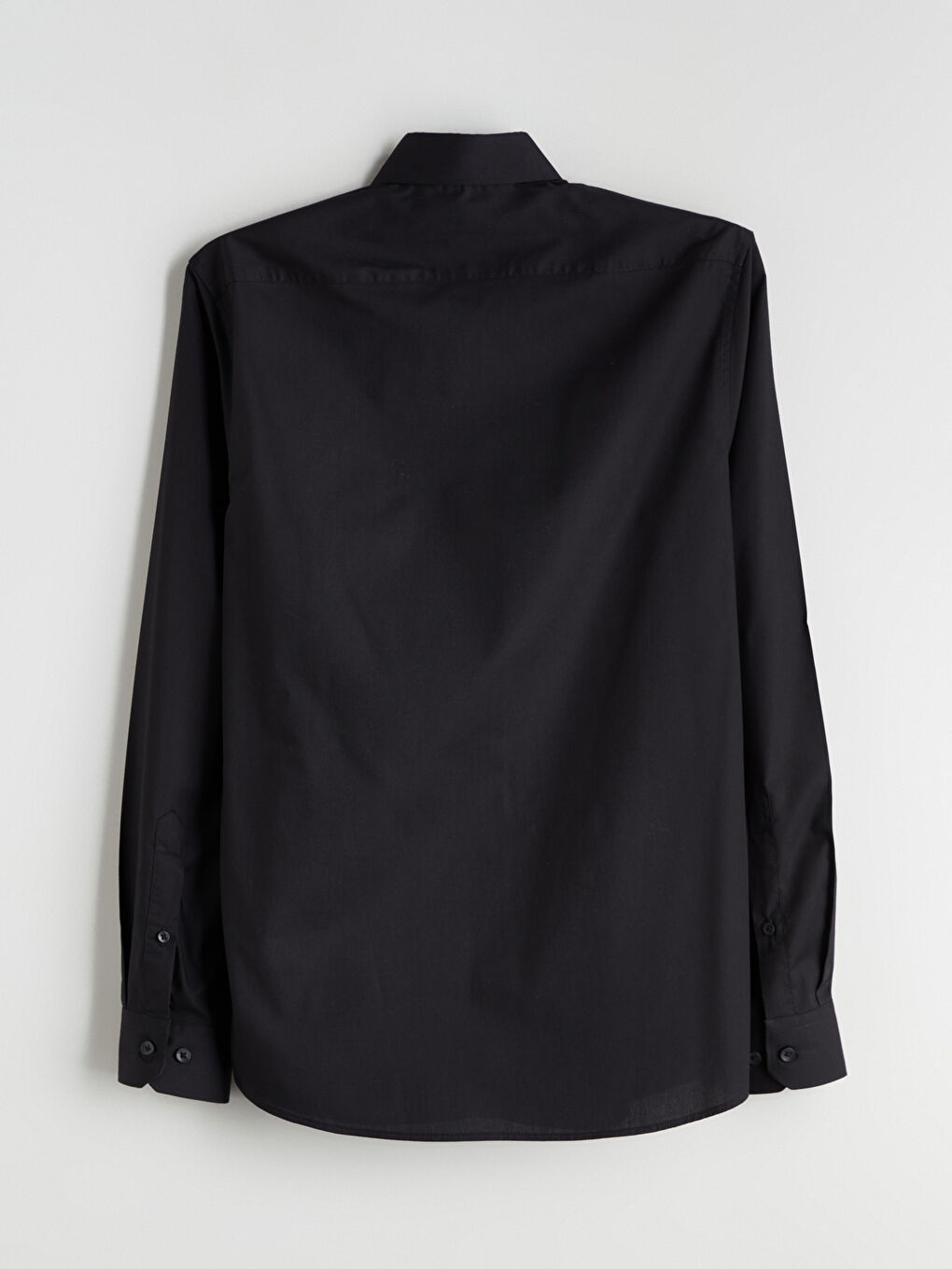 Slim Fit Long Sleeve Poplin Men's Shirt-5