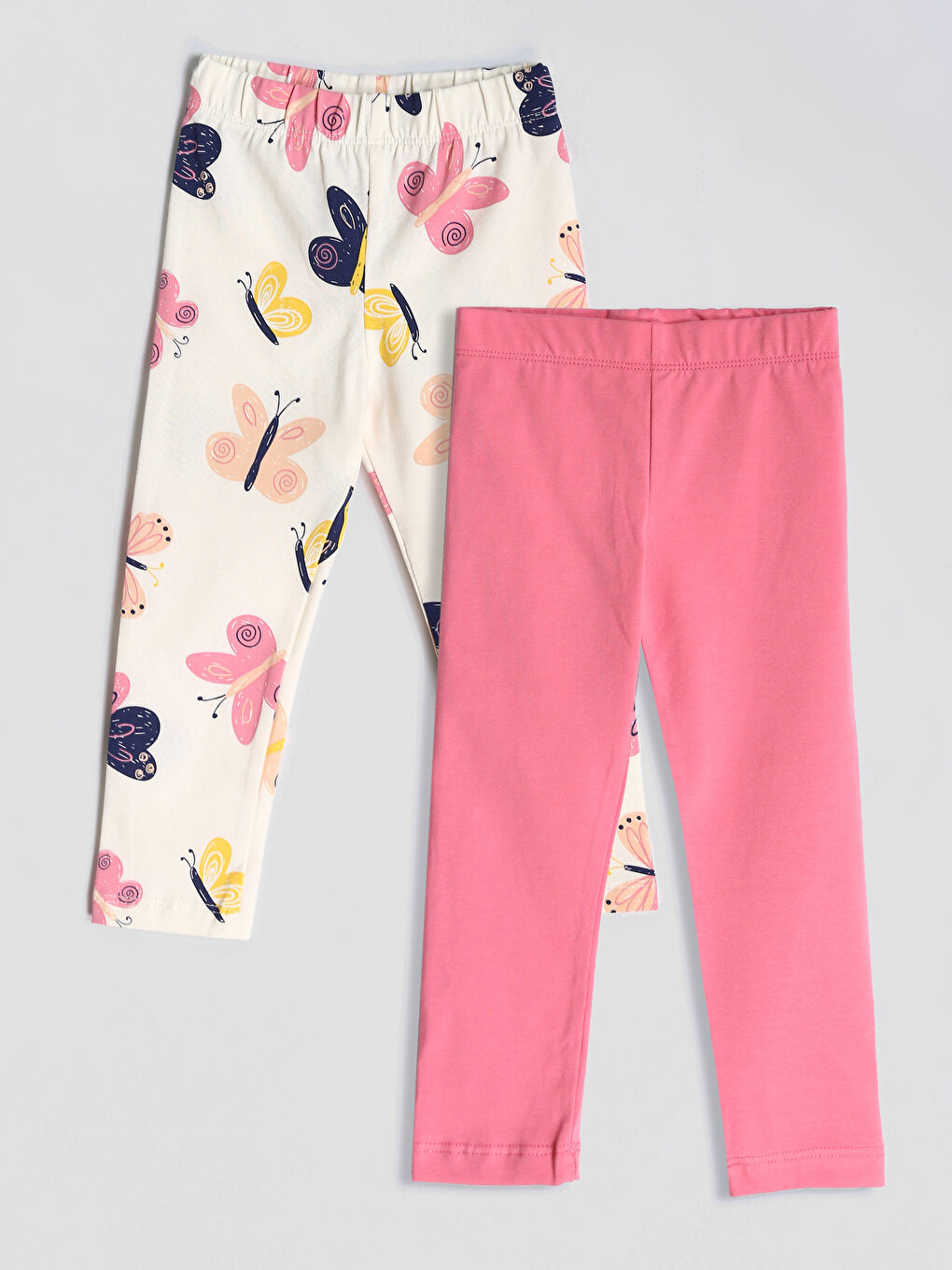 Elasticated Waist Girls' Leggings 2 Pack
