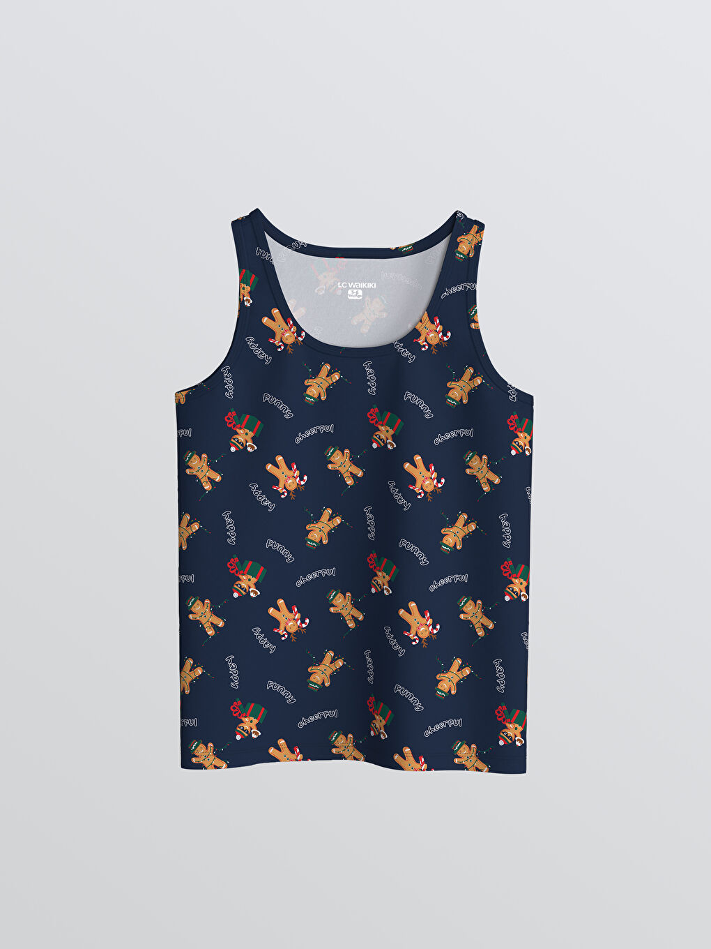Crew Neck New Year Themed Boys' Vest