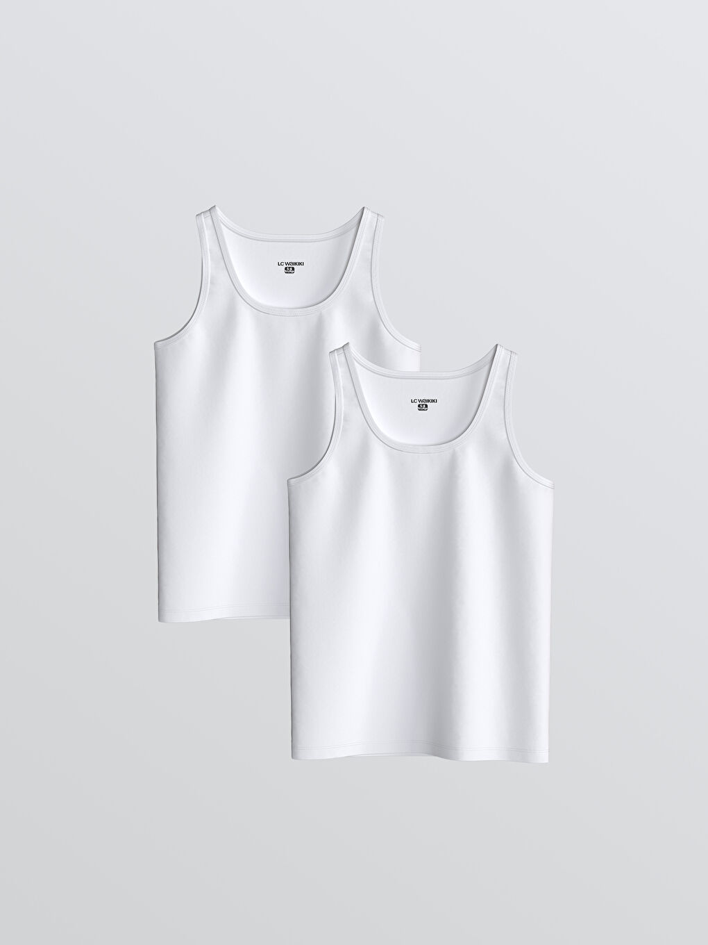 Crew Neck Boys' Vest 2 Pack