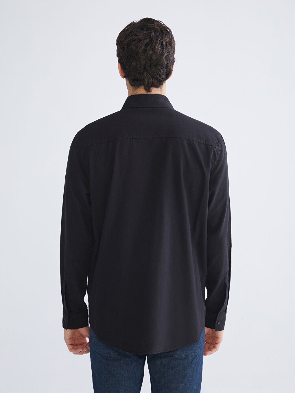 Slim Fit Long Sleeve Men's Shirt-3