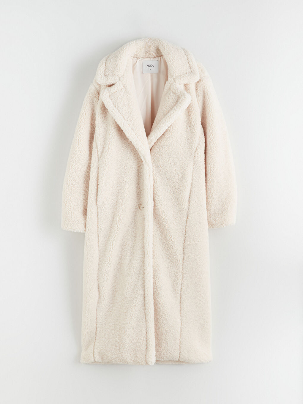 Jackenkragen Langarm Plüsch Mantel für Damen-5