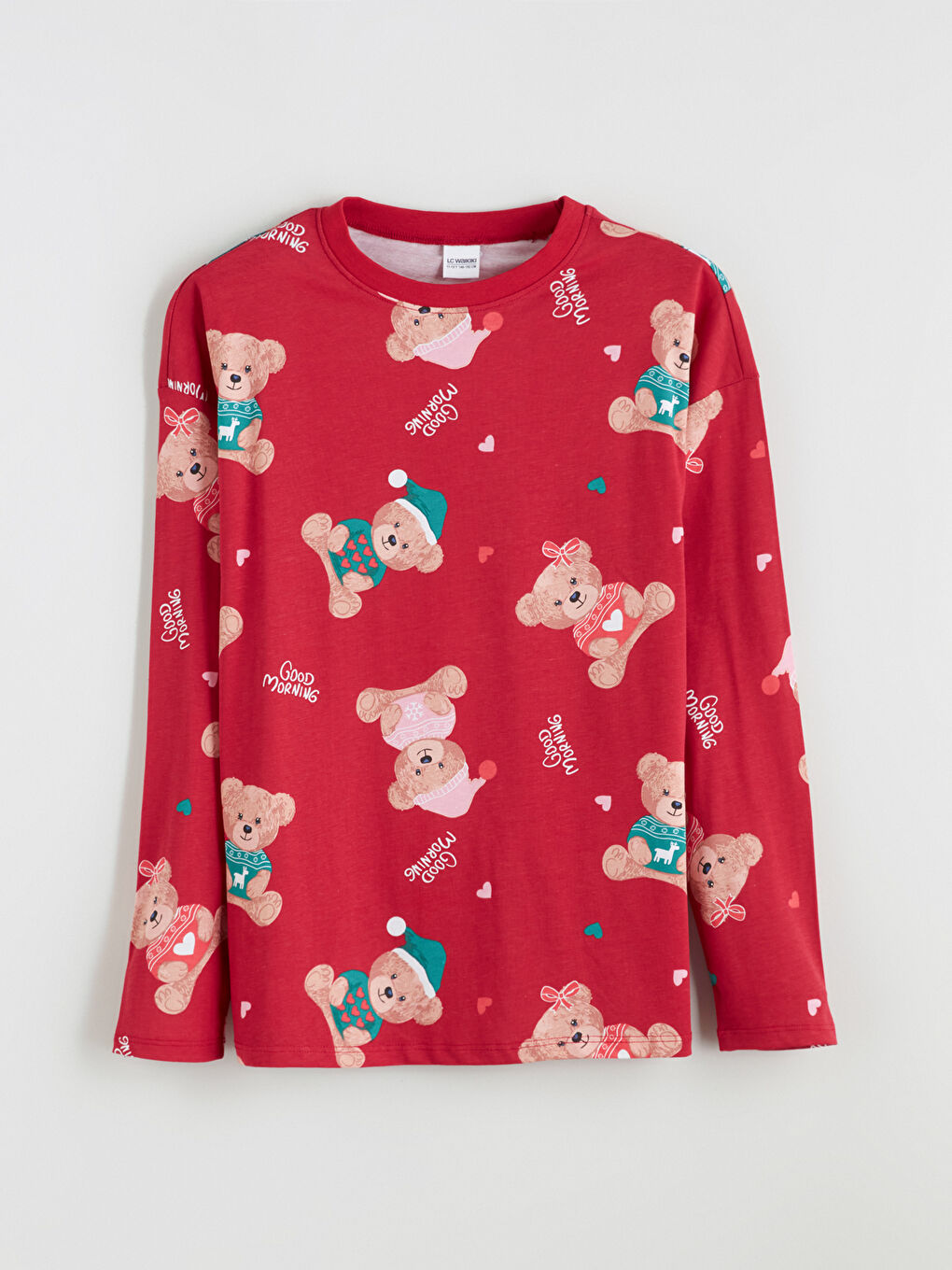 Pyjama-Set für Mädchen mit Weihnachtsmotiv und Rundhalsausschnitt-1