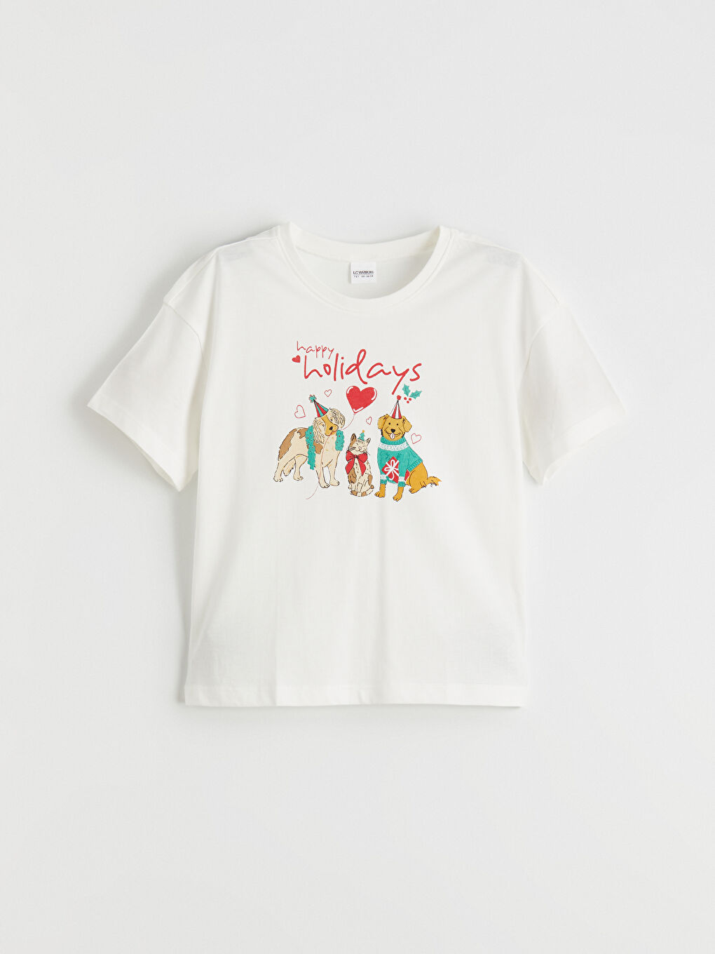 Pidžama komplet sa okruglim izrezom i božićnom tematikom za devojčice-1