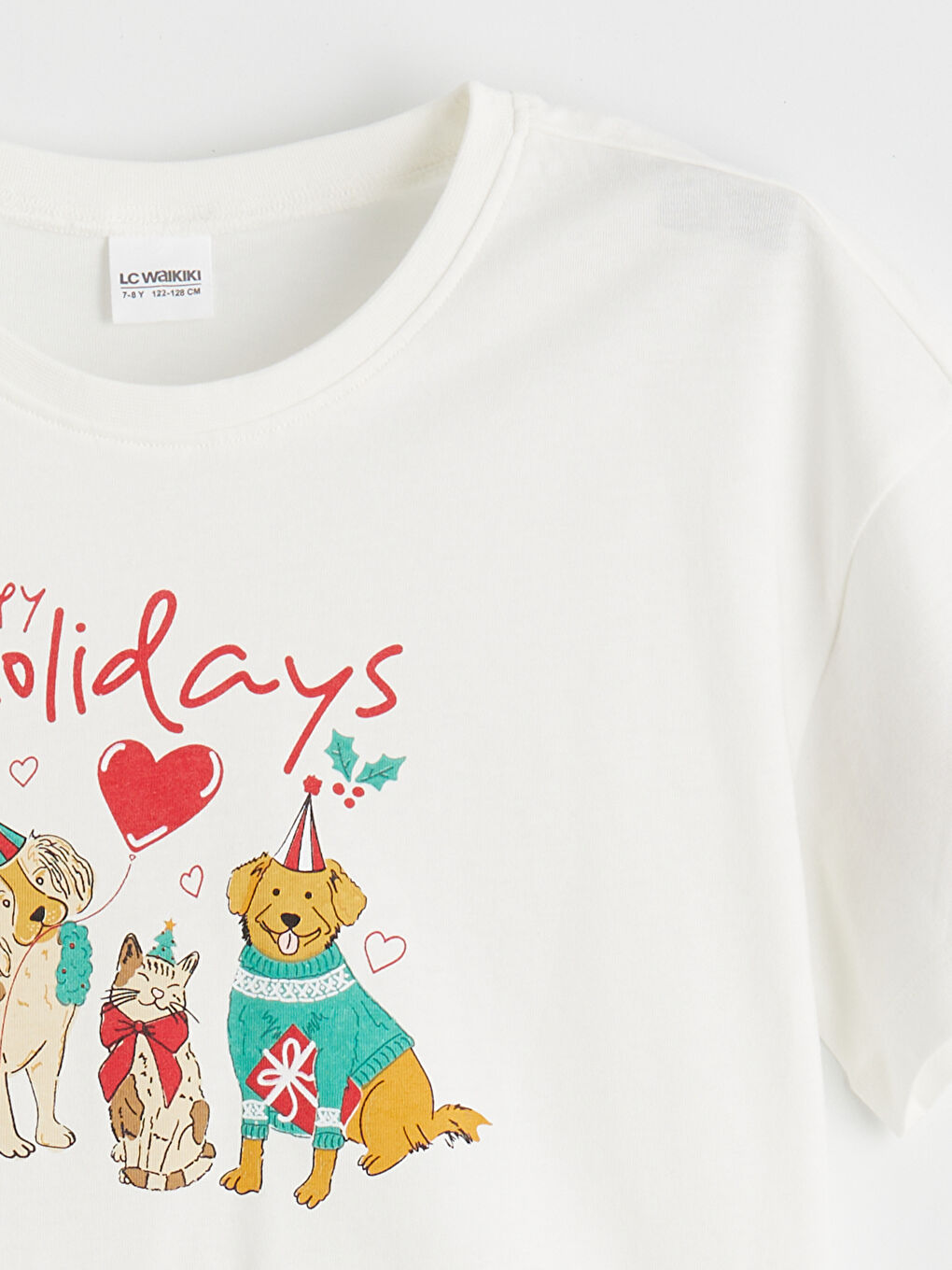 Pidžama komplet sa okruglim izrezom i božićnom tematikom za devojčice-2