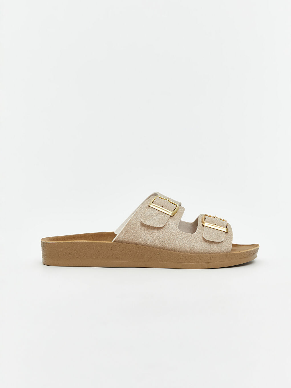 Bej Süet Görünümlü Kadın Terlik-1