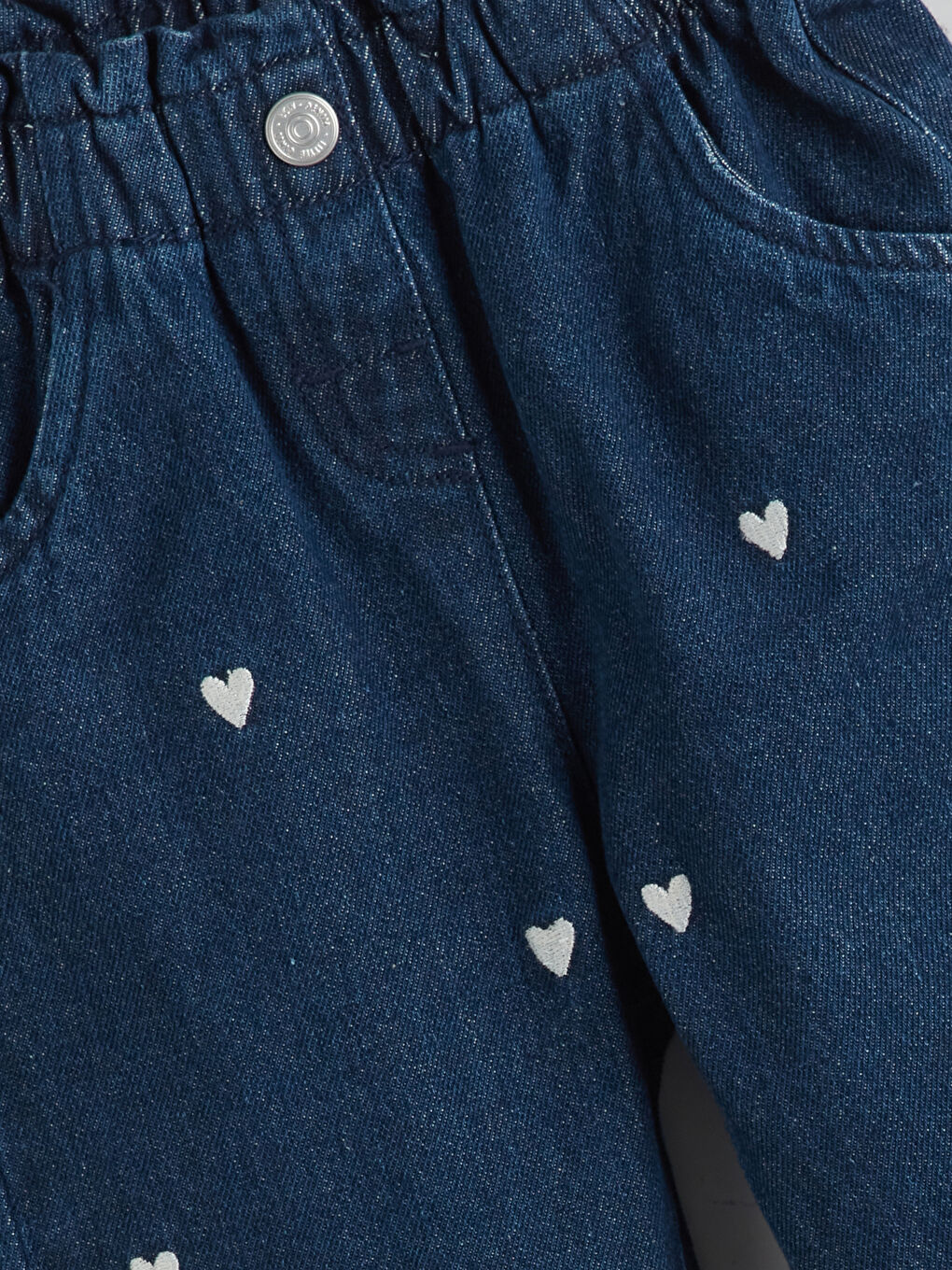 Elasticated Waist Girls' Jeans-1