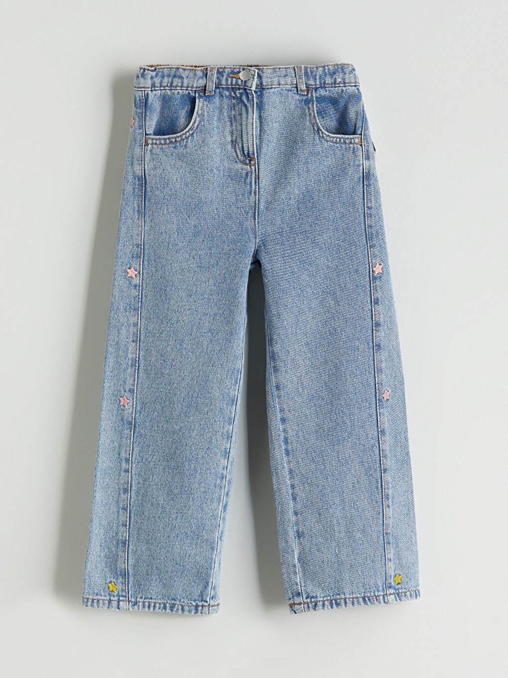 LCW Kids Embroidered Girl Jean Trousers -W5EJ68Z1-SHK