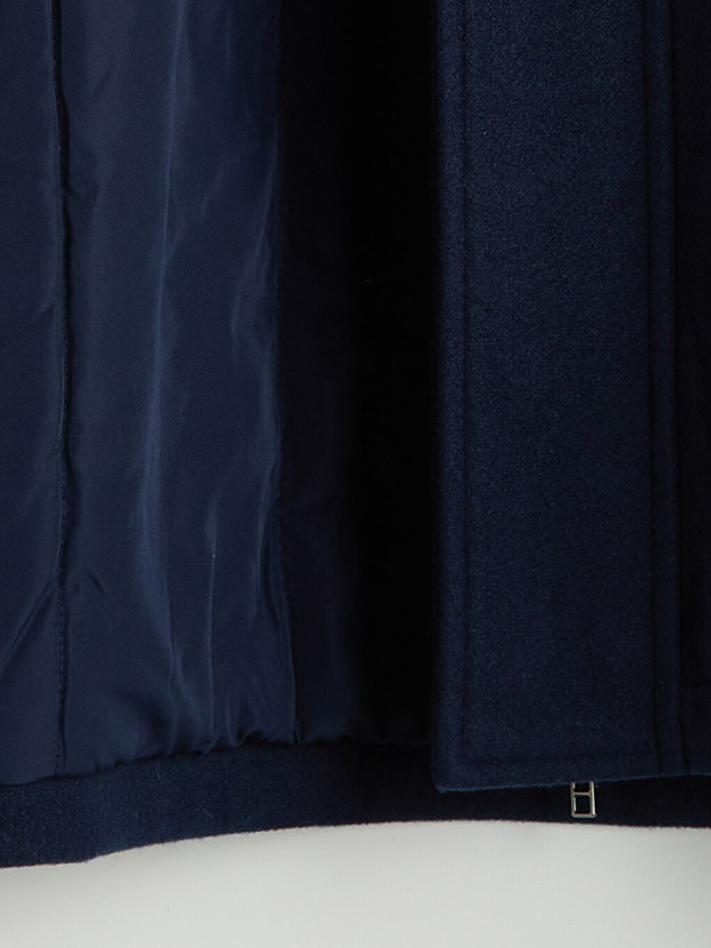 Lacivert Rahat Kalıp Dik Yaka Erkek Kaşe Kaban-7