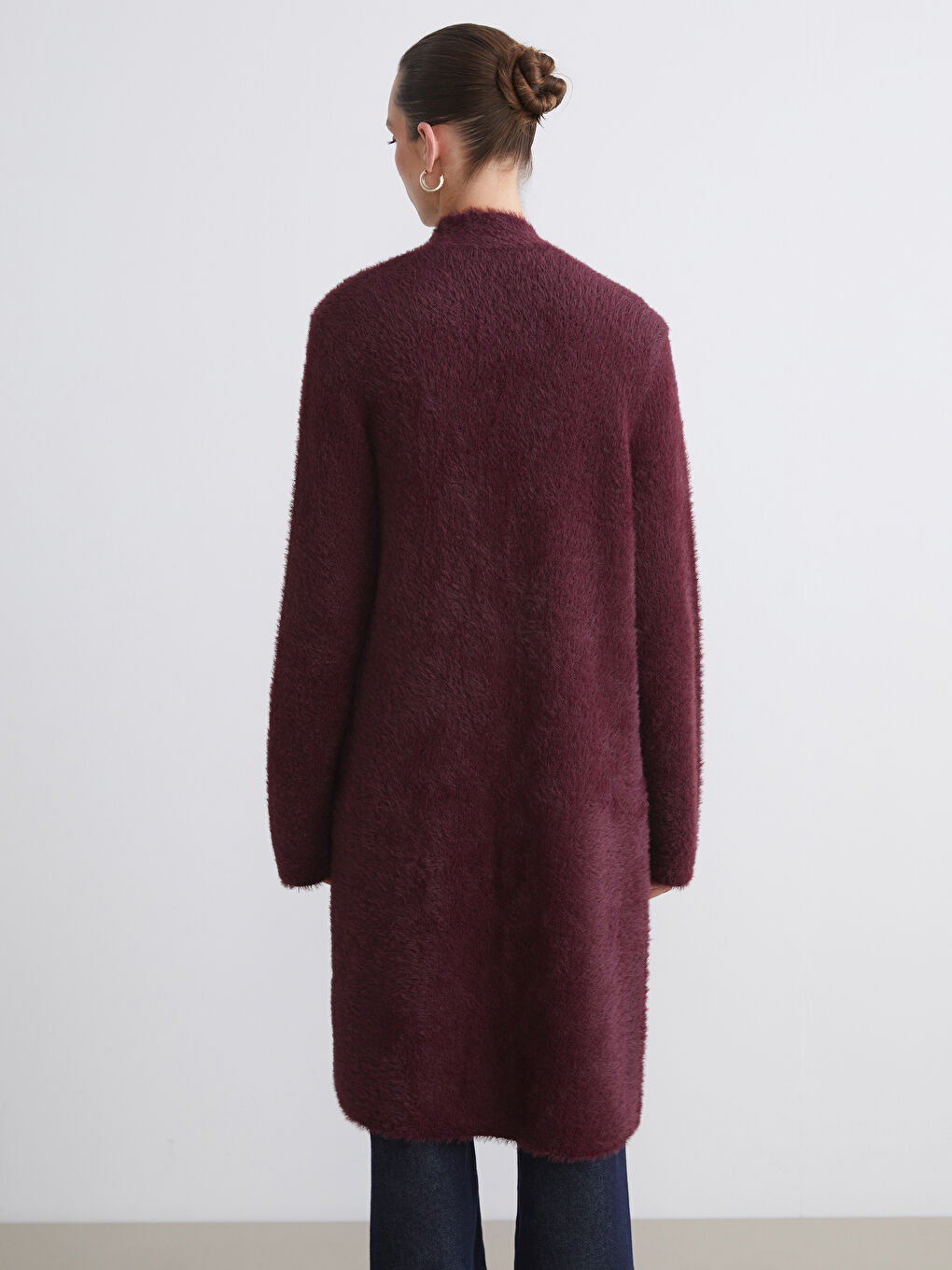 Кардиган из трикотажа с шалевым воротником для женщин-3