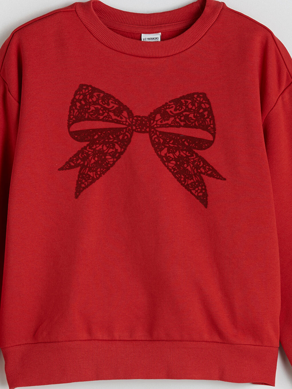 Φούτερ για Κορίτσια με Στρογγυλή Λαιμόκοψη και Εκτύπωση Φιόγκου-2