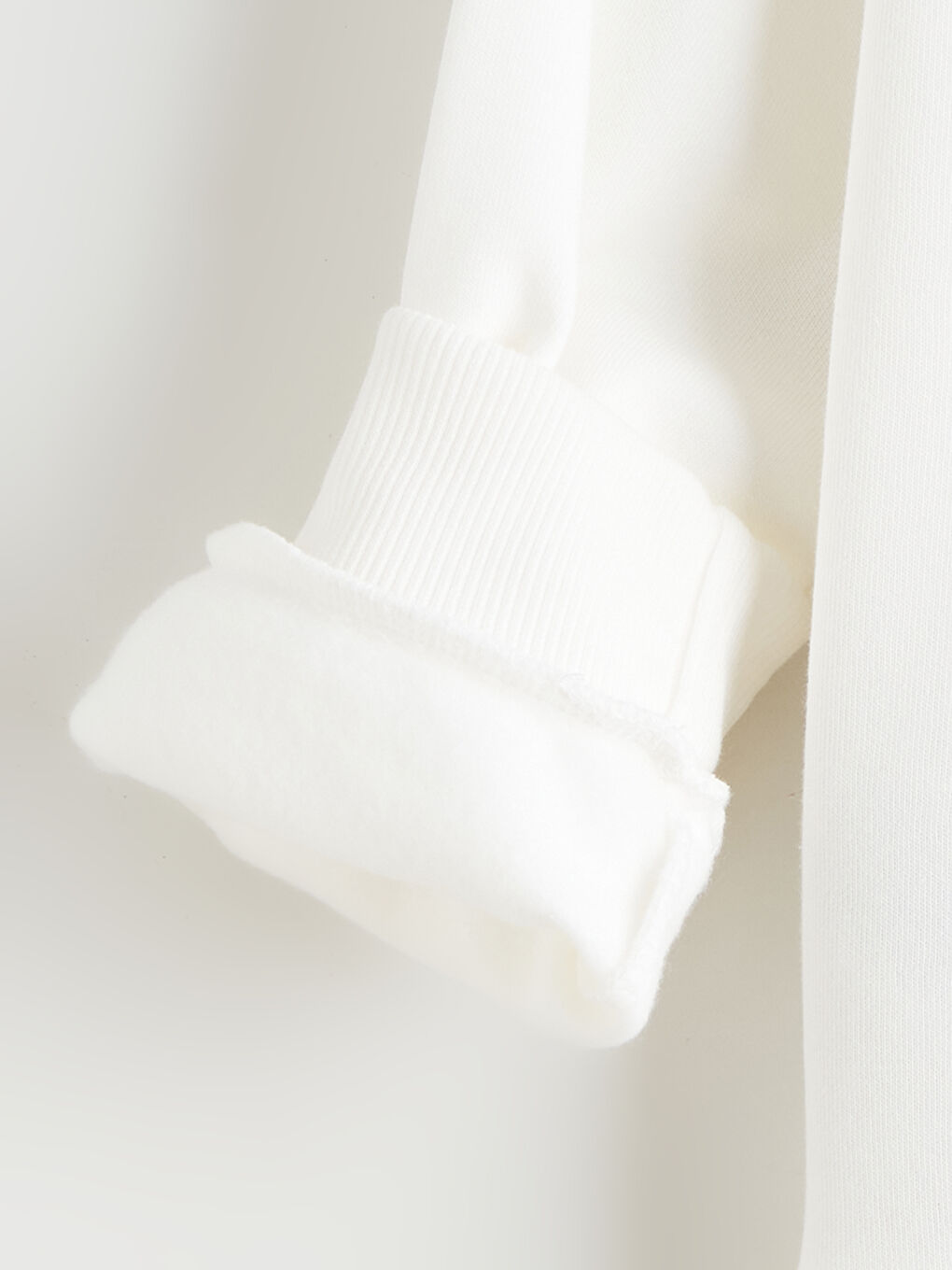 Ekru Bisiklet Yaka Fiyonk Baskılı Kız Çocuk Sweatshirt-2