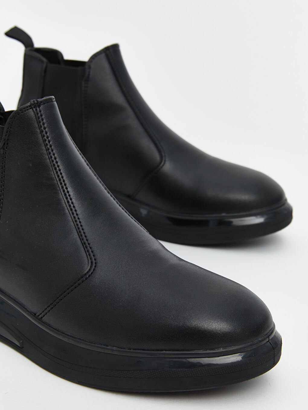 Siyah Deri Görünümlü Erkek Çizme-2