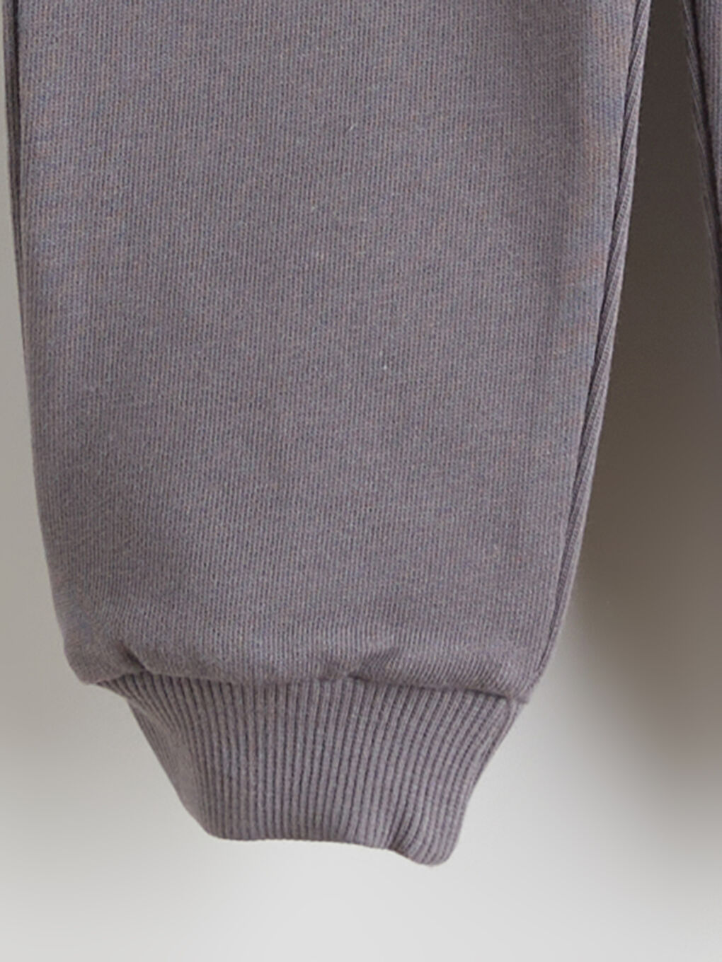 Gri Beli Lastikli Basic Erkek Bebek Jogger Eşofman Altı-4