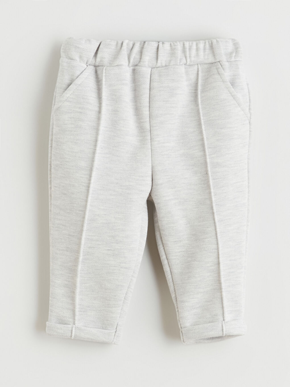 Gri Bisiklet Yaka Erkek Bebek Sweatshirt ve Eşofman Alt 2'li-6