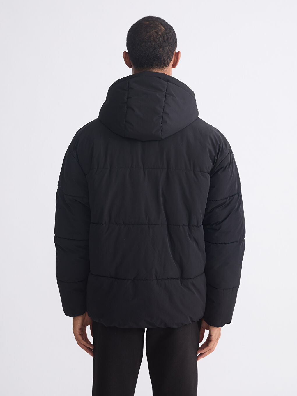 معطف منتفخ بقبّ قصة مريحة رجال-4