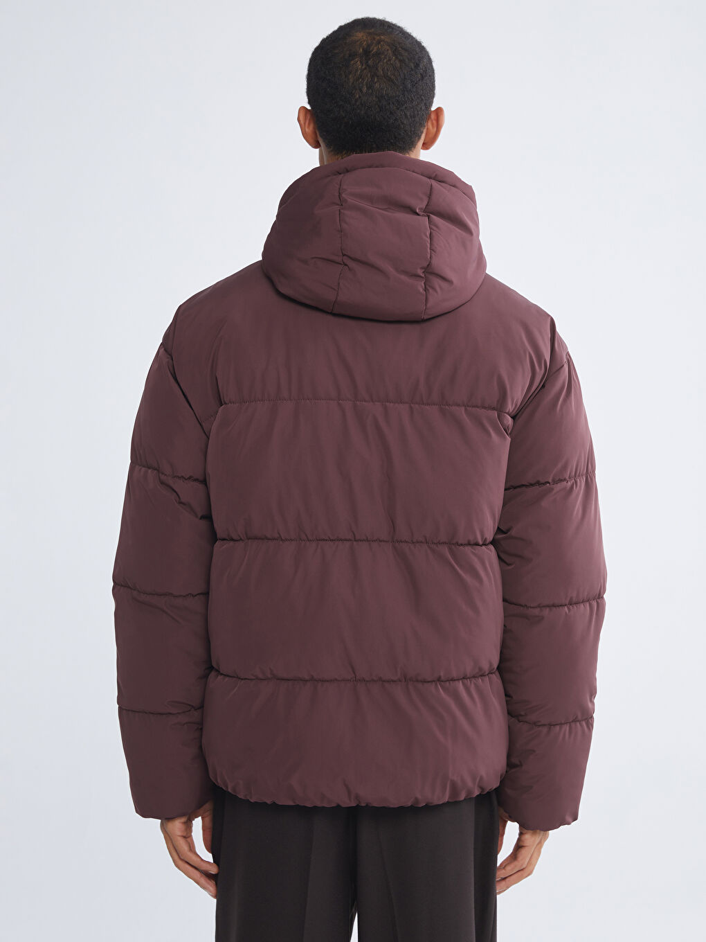 Χαλαρή Εφαρμογή Ανδρικό Φουσκωτό Μπουφάν Με Κουκούλα-4