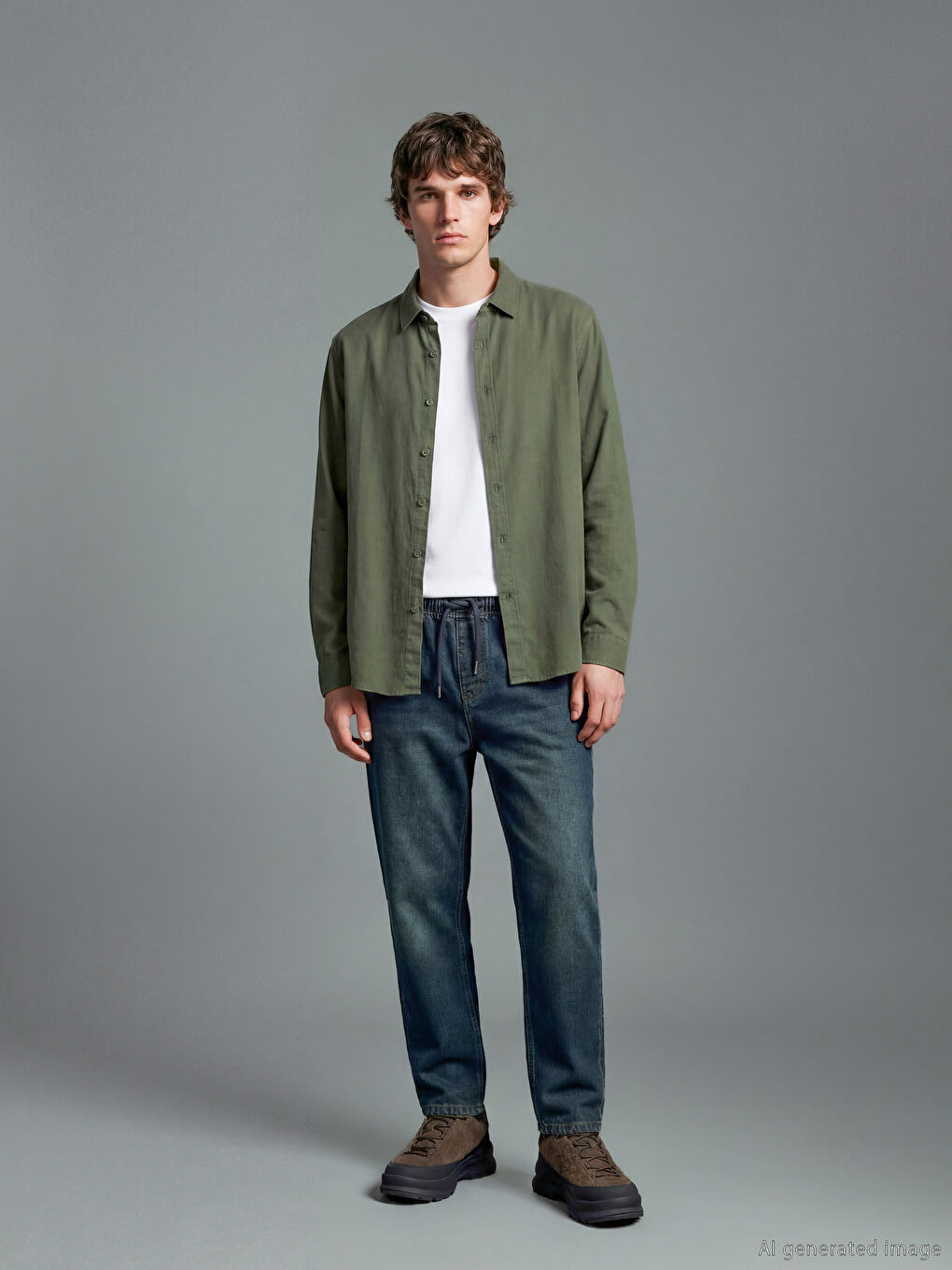 İndigo Baggy Fit Erkek Jean Pantolon-1