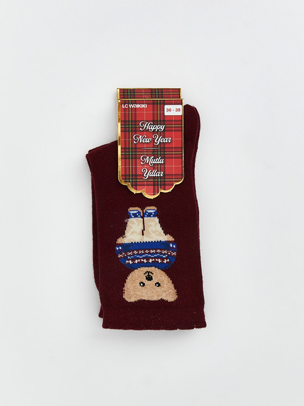 جوارب نساء بطبعة دب تيدي قصيرة-1