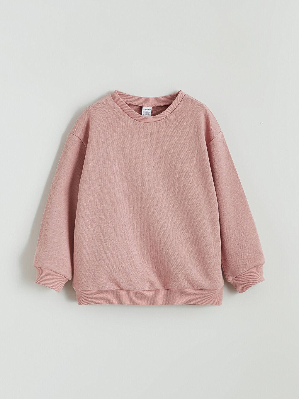 Pembe Bisiklet Yaka Kız Bebek Sweatshirt