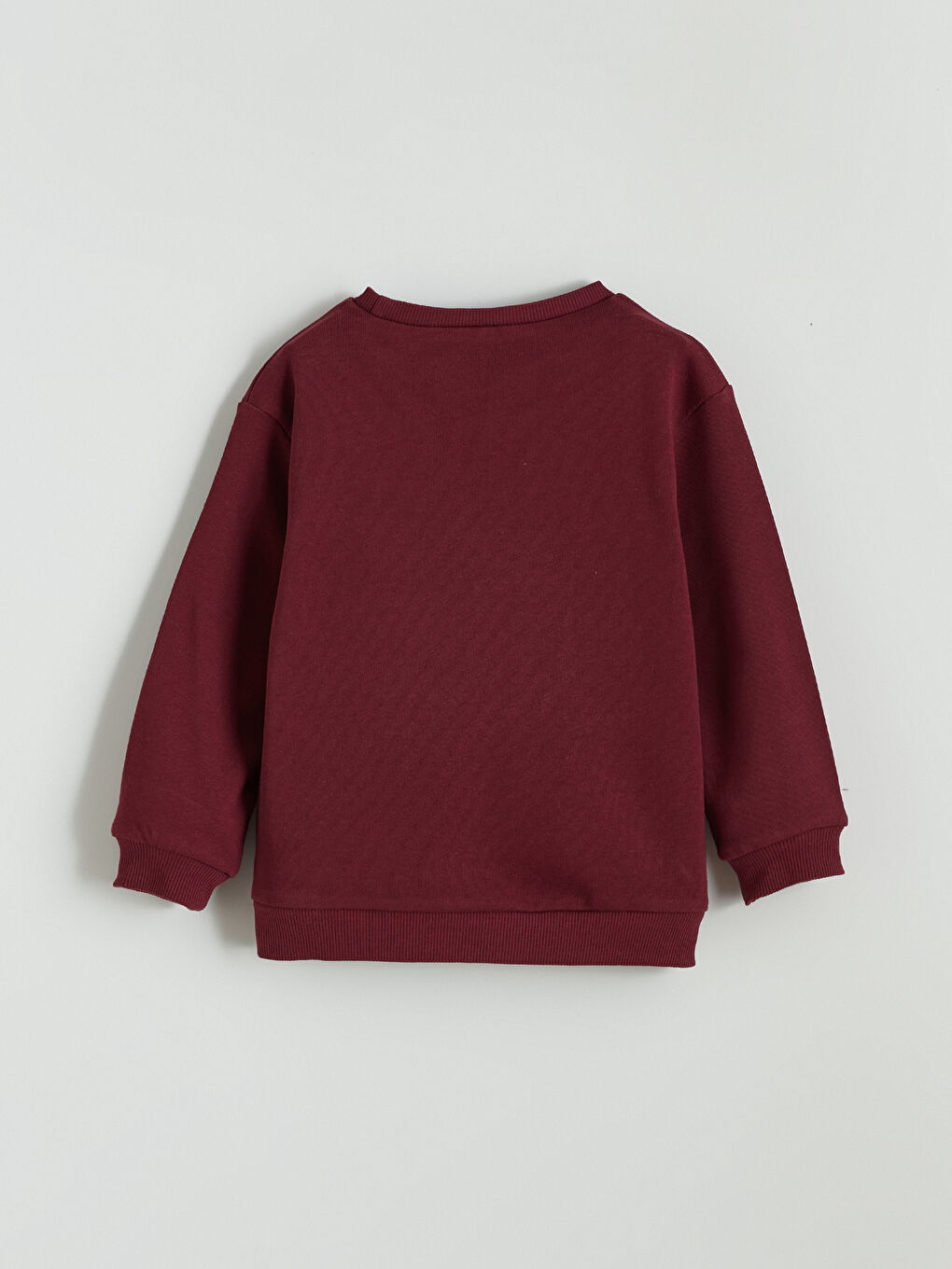 Bordo Bisiklet Yaka Kız Bebek Sweatshirt-1