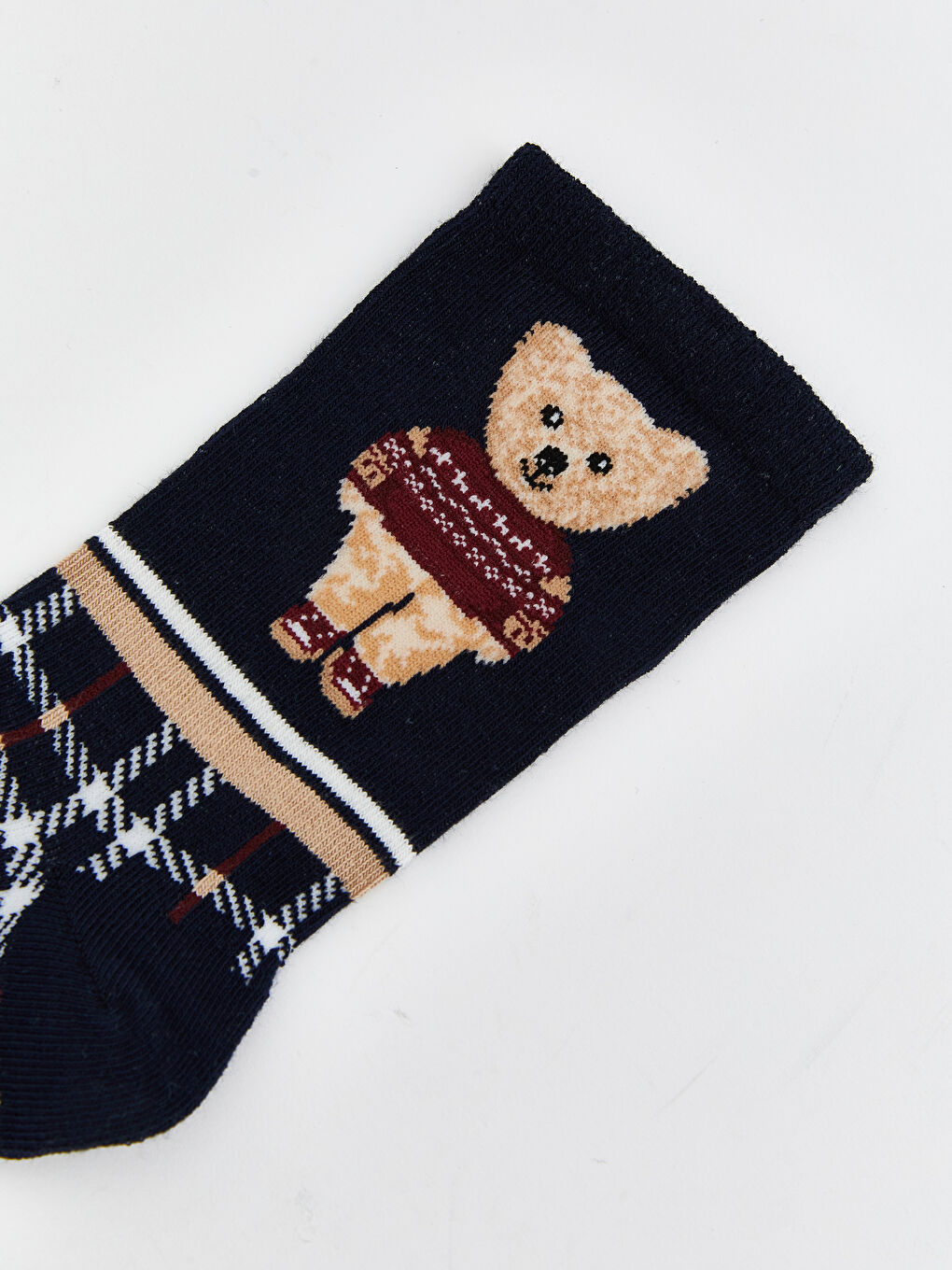 Teddy Bear Printed Women's Ankle Socks-2